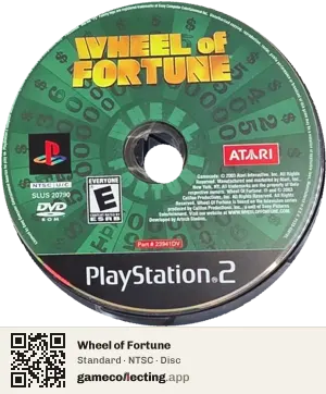 Wheel of Fortune PlayStation 2, NTSC disc