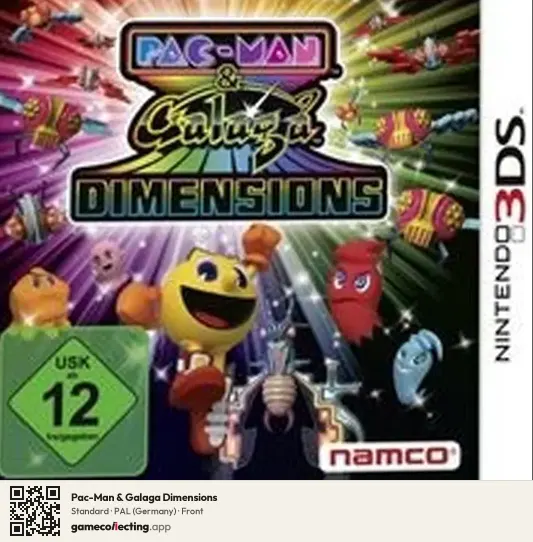 Pac-Man & Galaga Dimensions Nintendo 3DS, Germany box front