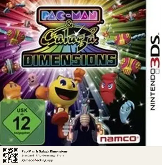 Pac-Man & Galaga Dimensions Nintendo 3DS, Germany box front