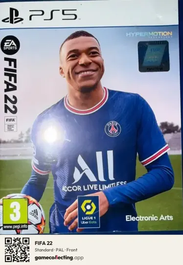FIFA 22 PlayStation 5, PAL box front