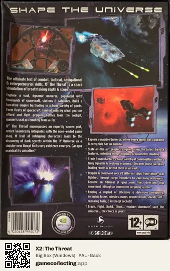 X2: The Threat Computer, PAL box back