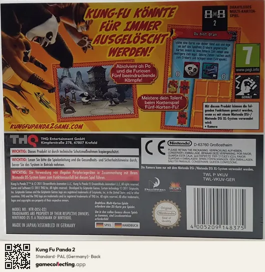 Kung Fu Panda 2 Nintendo DS, Germany box back