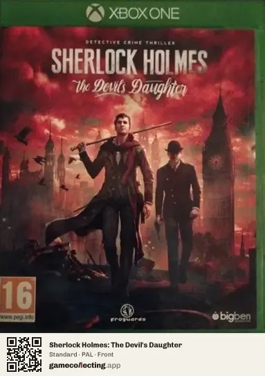 Sherlock Holmes: The Devil's Daughter Xbox One, PAL box front