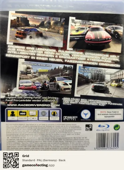Grid PlayStation 3, Germany box back