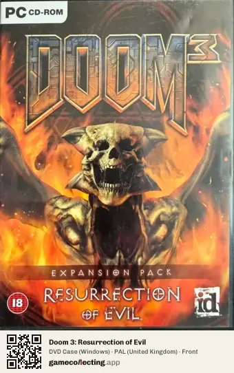 Doom 3: Resurrection of Evil Computer, United Kingdom box front