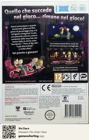 We Dare Nintendo Wii, Italy box back