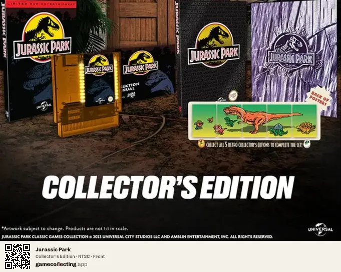 Jurassic Park Nintendo Entertainment System, NTSC box front