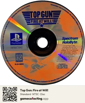 Top Gun: Fire at Will! PlayStation, NTSC disc
