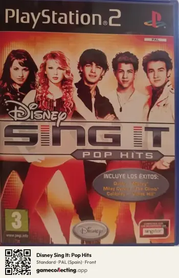 Disney Sing It: Pop Hits PlayStation 2, Spain box front