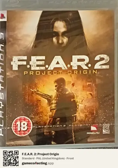 F.E.A.R. 2: Project Origin PlayStation 3, United Kingdom box front