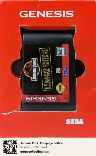 Jurassic Park: Rampage Edition Sega Mega Drive / Genesis, NTSC box front