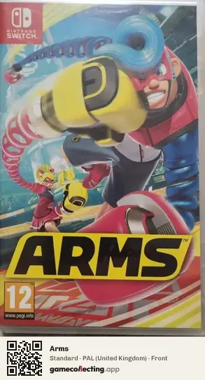 Arms Nintendo Switch, United Kingdom box front
