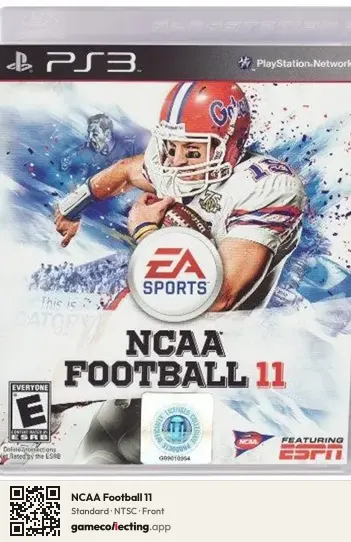 NCAA Football 11 PlayStation 3, NTSC box front