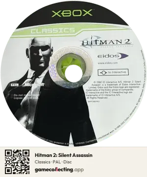 Hitman 2: Silent Assassin Xbox, PAL disc