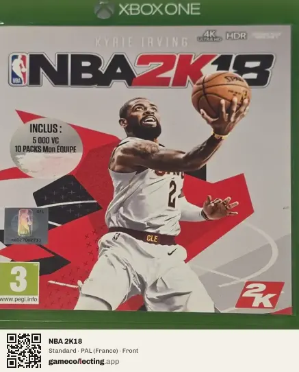 NBA 2K18 Xbox One, France box front