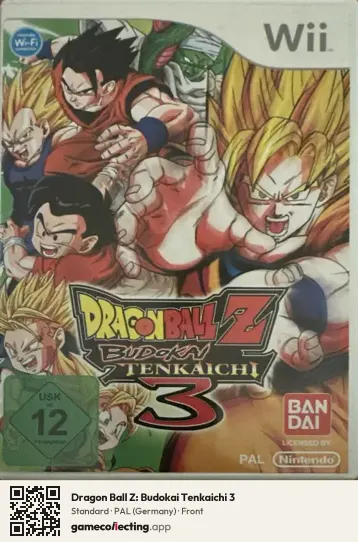 Dragon Ball Z: Budokai Tenkaichi 3 Nintendo Wii, Germany box front