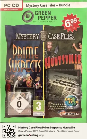 Mystery Case Files: Prime Suspects / Huntsville Computer, Germany box front