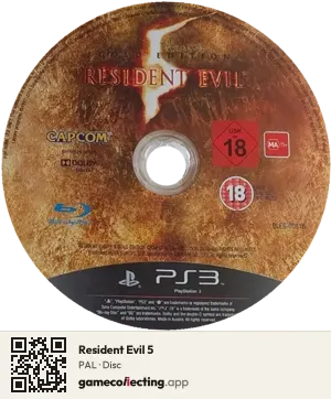 Resident Evil 5 PlayStation 3, PAL disc
