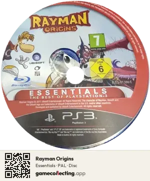 Rayman Origins PlayStation 3, PAL disc