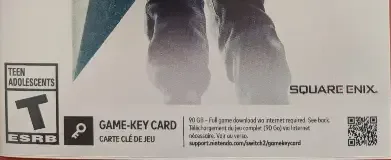 Final Fantasy VII Remake Intergrade, the ESRB box on its front