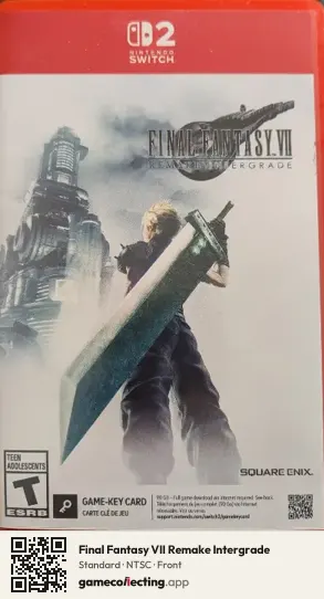 Final Fantasy VII Remake Intergrade Nintendo Switch 2, NTSC box front