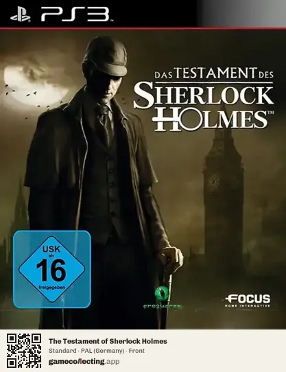 The Testament of Sherlock Holmes PlayStation 3, Germany box front