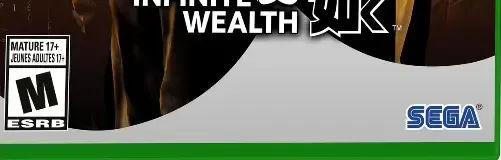 Like a Dragon: Infinite Wealth, the ESRB box on its front