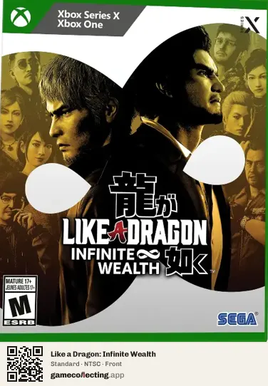 Like a Dragon: Infinite Wealth Xbox Series X, NTSC box front