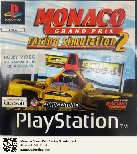 Monaco Grand Prix Racing Simulation 2 PlayStation, PAL box front