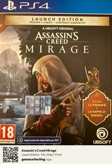 Assassin's Creed Mirage PlayStation 4, Italy box front
