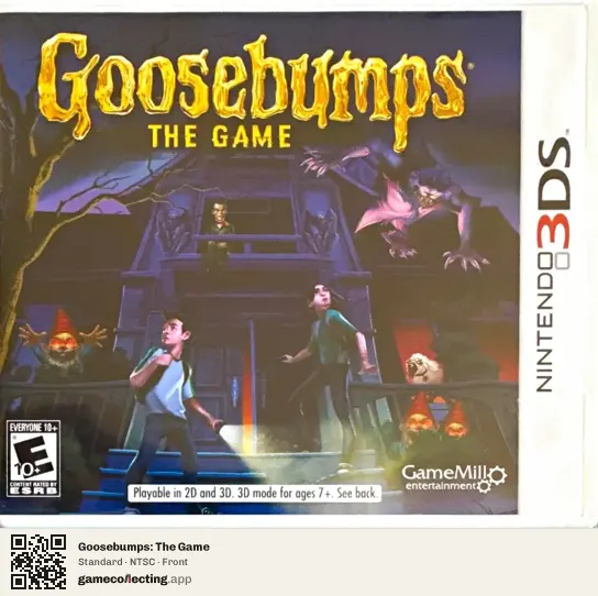 Goosebumps: The Game Nintendo 3DS, NTSC box front