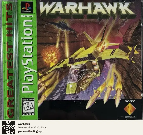 Warhawk PlayStation, NTSC box front
