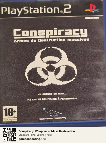 Conspiracy: Weapons of Mass Destruction PlayStation 2, Spain box front