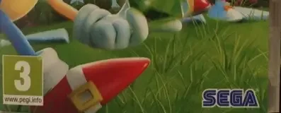 Sonic Superstars, the PEGI square on its front
