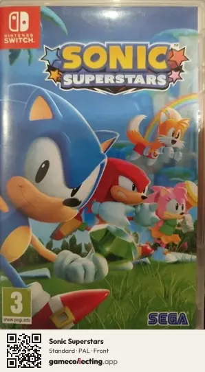 Sonic Superstars Nintendo Switch, PAL box front