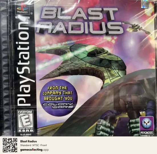 Blast Radius PlayStation, NTSC box front