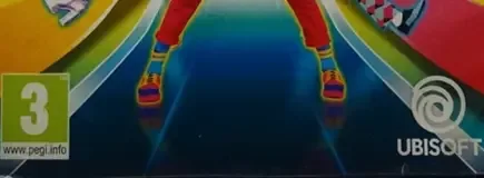 Just Dance 2018, the PEGI square on its front