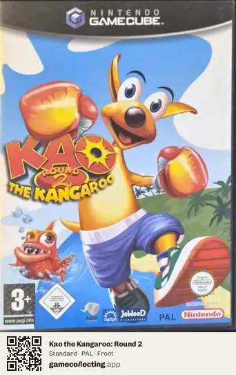 Kao the Kangaroo: Round 2 Nintendo GameCube, PAL box front