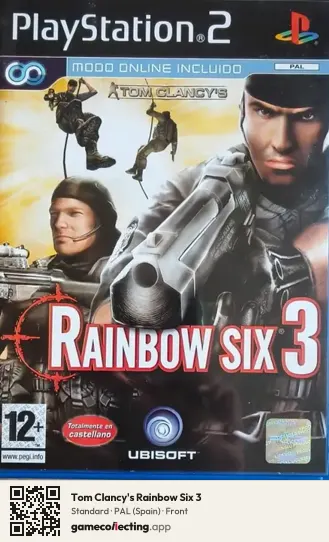 Tom Clancy's Rainbow Six 3 PlayStation 2, Spain box front