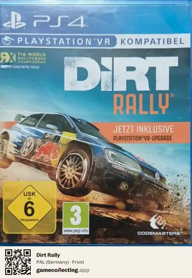 Dirt Rally PlayStation 4, Germany box front