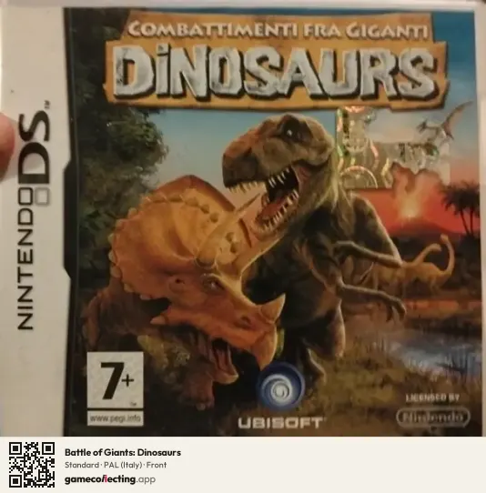 Battle of Giants: Dinosaurs Nintendo DS, Italy box front