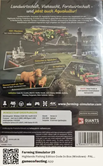 Farming Simulator 25 Computer, Germany box back