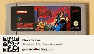 Blackthorne Super Nintendo Entertainment System, PAL cartridge label