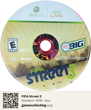 FIFA Street 3 Xbox 360, NTSC disc