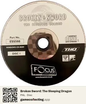 Broken Sword: The Sleeping Dragon Computer, PAL disc