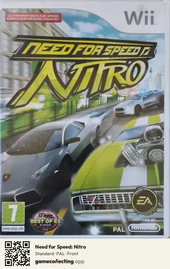 Need for Speed: Nitro Nintendo Wii, PAL box front
