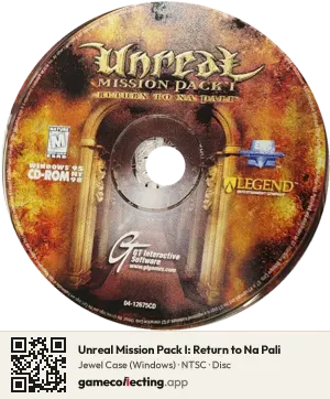 Unreal Mission Pack I: Return to Na Pali Computer, NTSC disc