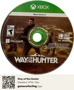 Way of the Hunter Xbox Series X, NTSC disc