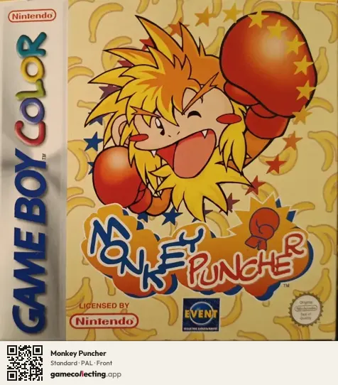 Monkey Puncher Game Boy Color, PAL box front