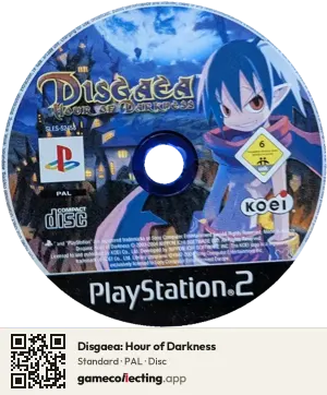 Disgaea: Hour of Darkness PlayStation 2, PAL disc